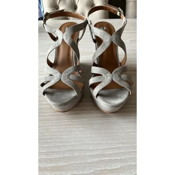 BP Sky Wedge Sandal Nordstrom in grey suede size 9 NWOT - Picture 10 of 15